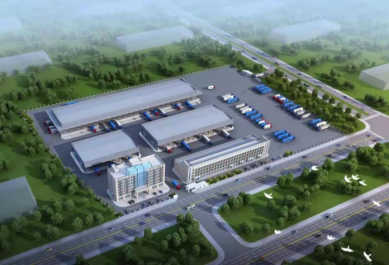 捷順達(dá)物流園項(xiàng)目建設(shè)整體工程，已完成一半